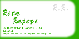 rita rajczi business card